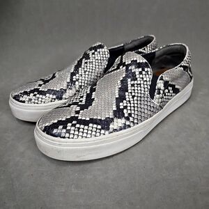 TORY BURCH Stamped Snakeskin Print Leather Slip On Sneakers Size 11